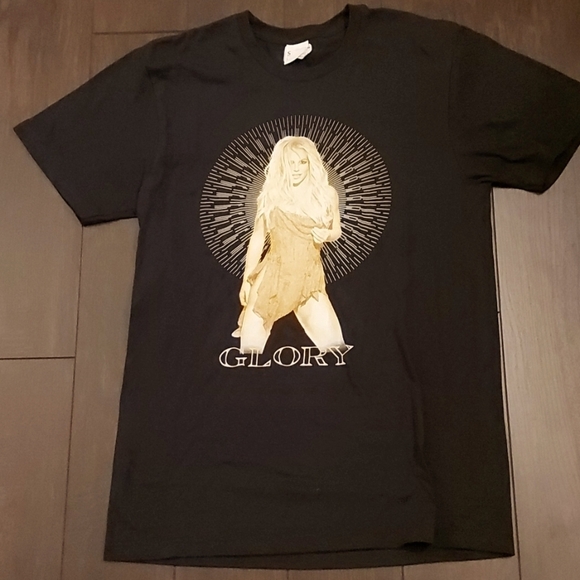 BNWT Britney Spears Glory Short Sleeve T-Shirt for Women in Black - Picture 1 of 4